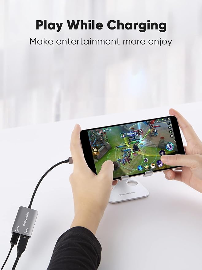 CableCreation USB Type C Splitter, 2-in-1 USB C Audio Adapter and PD Fast - Image 3