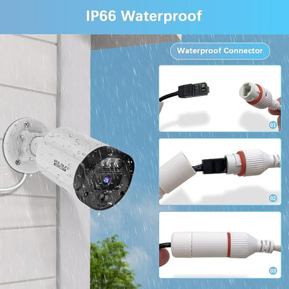 【130° Ultra Wide-Angle & 2-Way Audio】 4K Outdoor Wired Security Camera System - Image 7