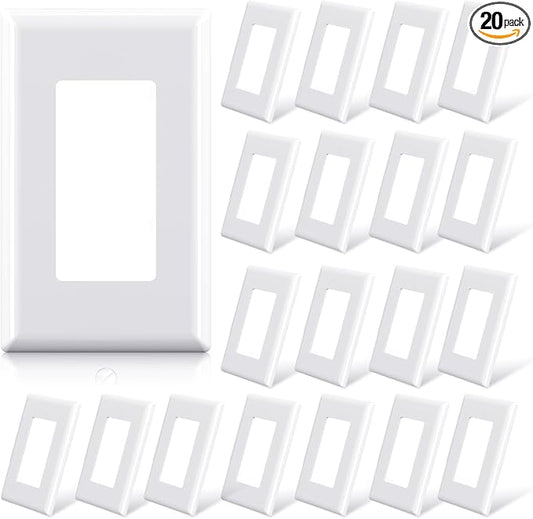 ELEGRP 1-Gang Screwless Decorator Wall Plates, Standard Size Unbreakable by ELEGRP%7CELEGROUP
