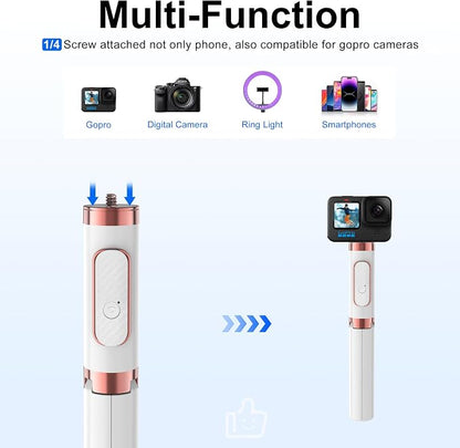 CellphoneTripod with Remote, Aluminum Alloy Selfie Stick Tripod, Best Foldable - Image 2