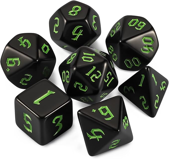 QMAY DND Dice Set -D&D Polyhedral Dice by QMAY