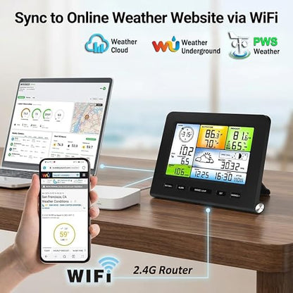 Urageuxy WiFi Weather Station Wireless Indoor Outdoor - Image 6