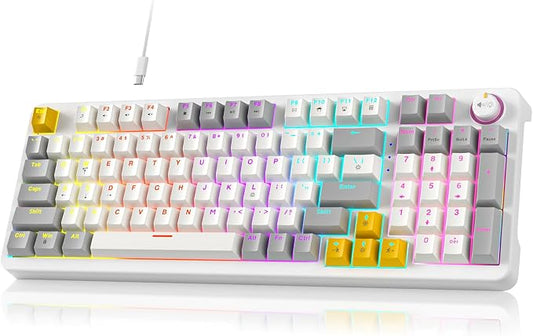 AK96 Smart Mechanical Keyboard Gaming, 96 Keys Full Size by Meidosa