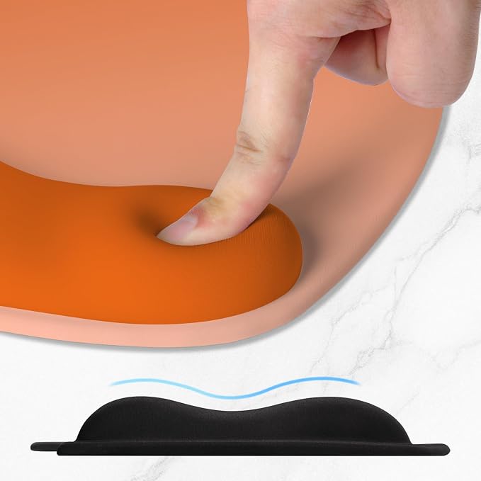 ITNRSIIET Ergonomic Mouse Pad, Cushioned Gel Wrist Rest, Non-Slip Base - Image 4