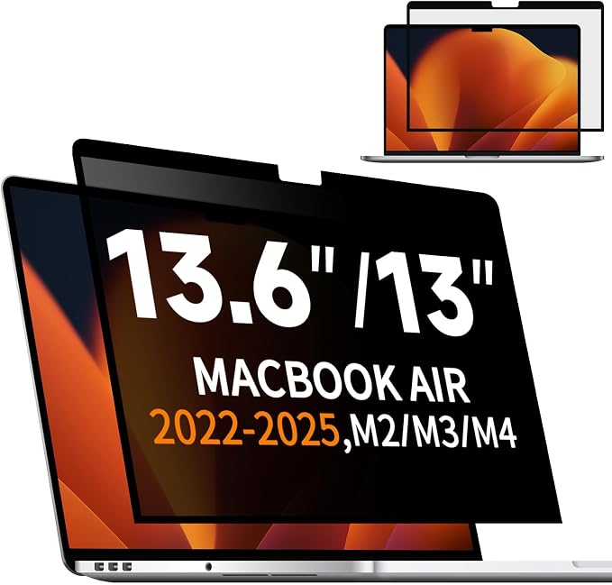 Privacy Screen for MacBook Air 13.6 & 13 Inch, Anti-Spy Removable Laptop by BSPROTE
