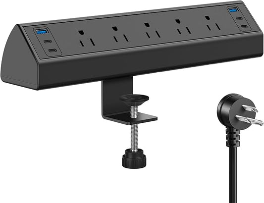 Desk Clamp Power Strip USB C, Under Desk Mount Power Station, 20W Fast Charging by Jgstkcity