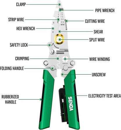 12 in 1 Foldable Wire Stripper - Image 2