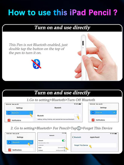 Stylus Pen for Apple iPad, Sensitivity Palm Rejection Fast Charge Stylus Pencil - Image 3