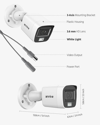 ANNKE 4 Packed 2.0MP 1080P 1920TVL Wired Security Camera Kits, HD TVI Add-on - Image 8