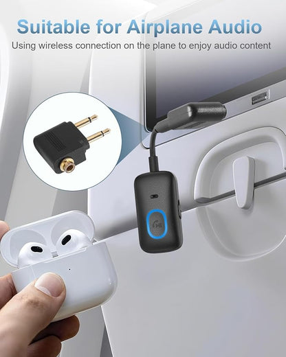 Upgraded Aux Bluetooth Adapter for Car, 2 in 1 Bluetooth 5.3 Transmitter - Image 5
