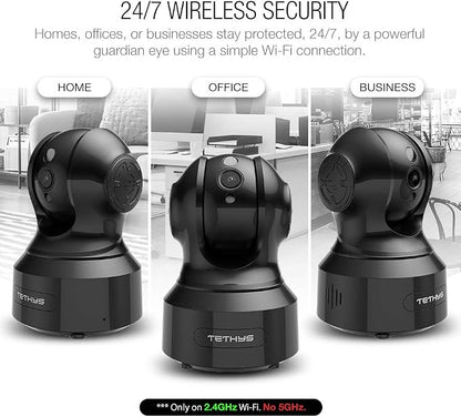 TETHYS Wireless Security Camera 1080P Indoor Pan/Tilt WiFi Smart IP Camera Dome - Image 7
