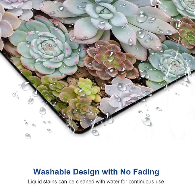 Mouse Pad, Cute Succulent Cactus Plants Mouse Pads, Square Washable Cloth - Image 5