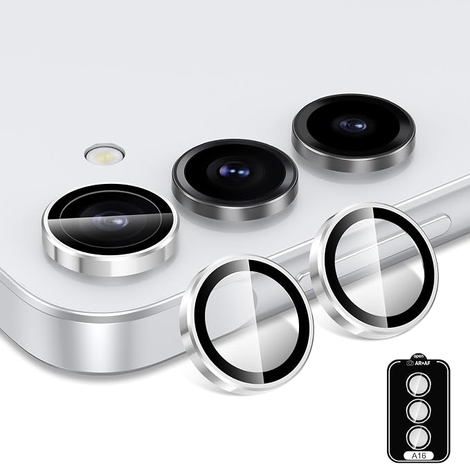 for Samsung Galaxy A16 Camera Lens Protector, Individual Metal Ring Tempered - Image 2