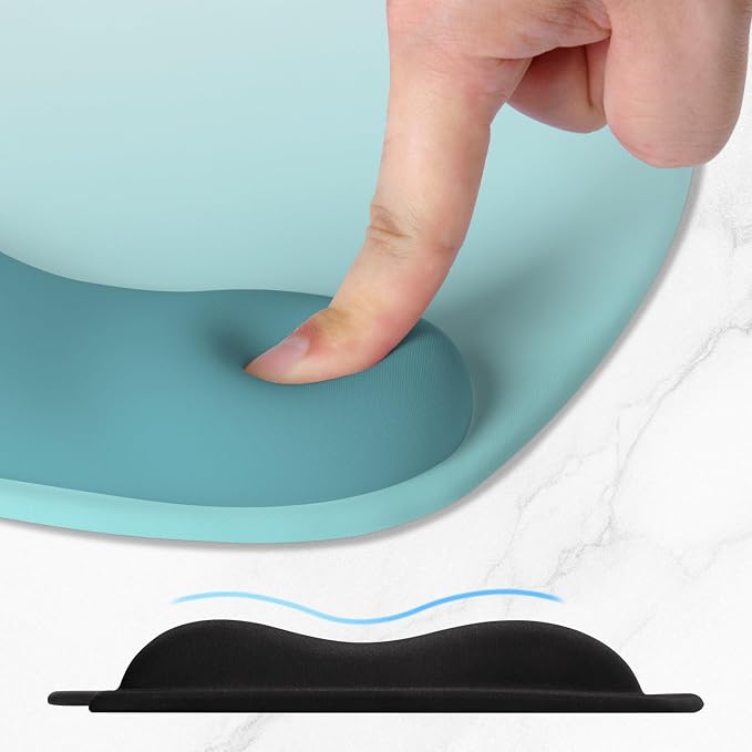 ITNRSIIET Ergonomic Mouse Pad, Cushioned Gel Wrist Rest, Non-Slip Base - Image 4