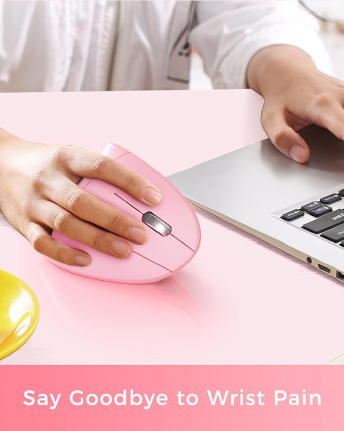 Lekvey Ergonomic Mouse, Vertical Wireless Mouse, Rechargeable 2.4 GHz USB - Image 9