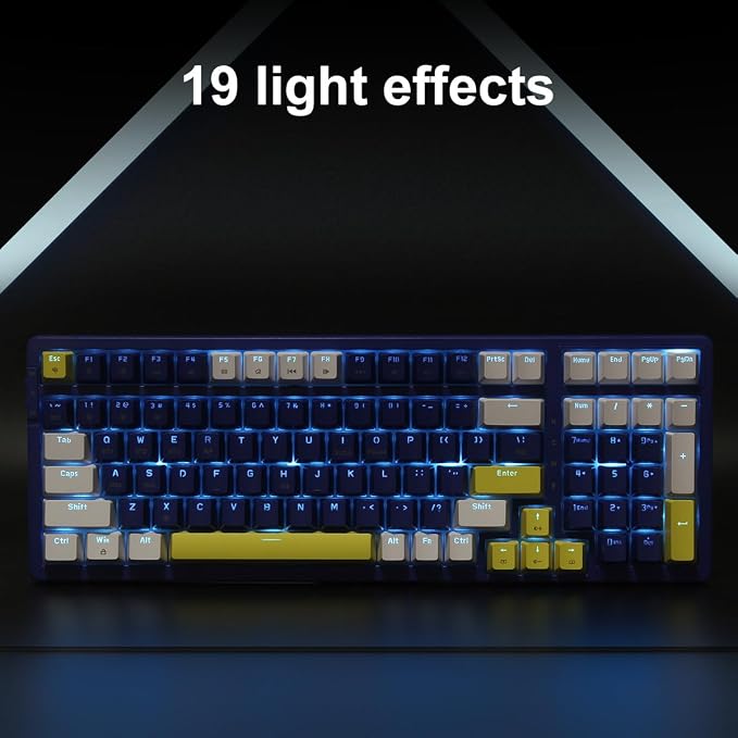 Wireless Mechanical Keyboard, Triple Mode 2.4G/USB-C/BT Gaming Keyboards 100 - Image 4