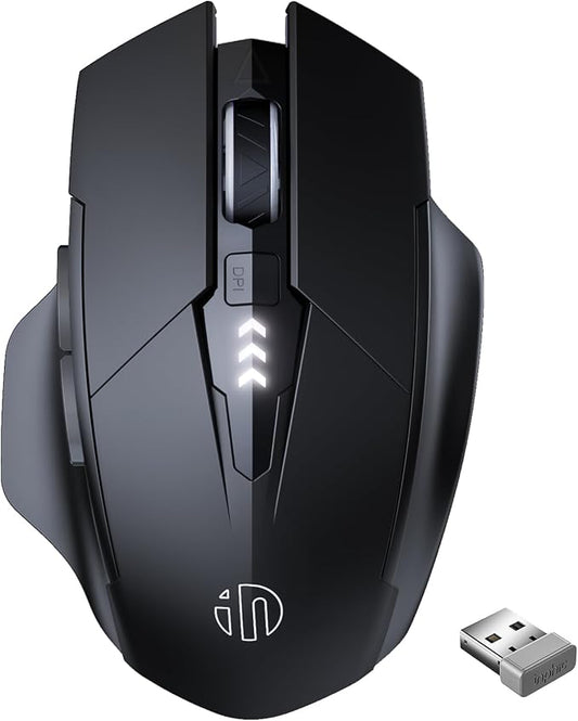 INPHIC Wireless Mouse Rechargeable, Upgraded Visible Battery, 2400 DPI by WelcometoInphicHome