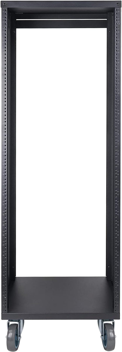 Sound Town 30U Universal Steel Rack, w/Mesh Doors, Locking Casters, Vented Side - Image 6