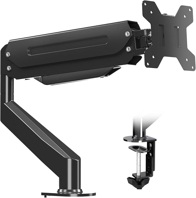 Suptek Single Monitor Mount, Adjustable Gas Spring Monitor Arm Desk Mount Stand by suptek