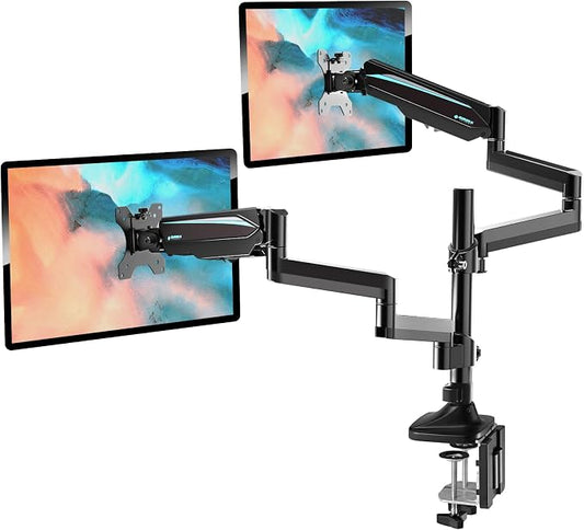 EUREKA ERGONOMIC Dual Monitor Stand, Fully Adjustable Gas Spring Double Monitor by EUREKAERGONOMIC