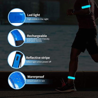 2 Pack Rechargeable LED Reflective Armband, High Brightness High Visibility - Image 5