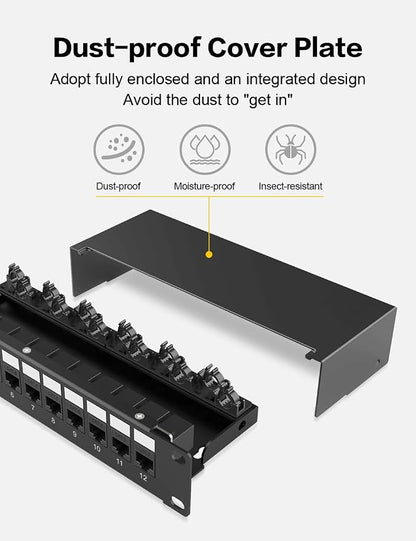 12 Port Keystone Patch Panel CAT6 - Image 6
