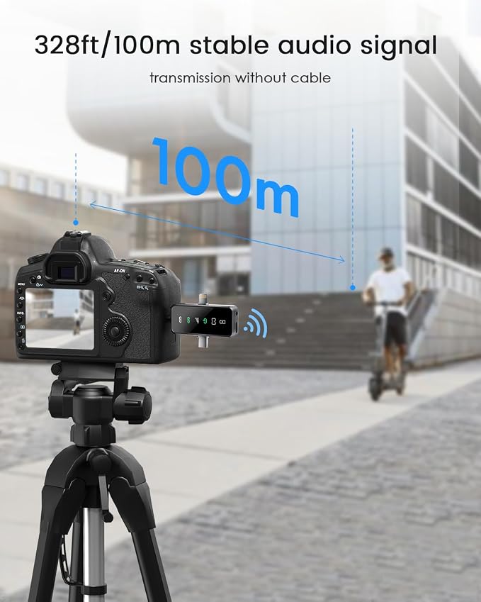 PQRQP 3 in 1 Microphone for iPhone/Android/Camera, Mini Microphone, 328ft - Image 4