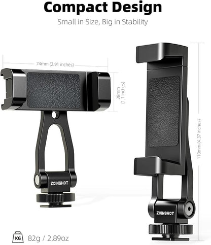 All Metal Phone Tripod Mount, 360° Rotation Tripod Phone Mount - Image 7