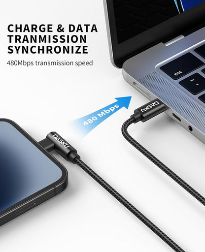 Apple USB C to Lightning Cable 2Pack - 6FT Right Angle 90 Degree iPhone - Image 4