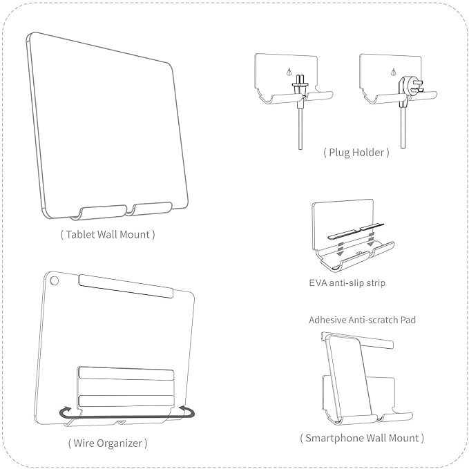 TXEsign Adhesive Wall Phone Tablet Holder Mount Stand - Image 7