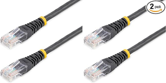 StarTech.com Cat5e Ethernet Cable - 6 ft Black Patch Cable - Molded Short by StarTech