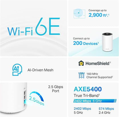 TP-Link Deco XE75 Pro AXE5400 Tri-Band WiFi 6E Mesh Router - Image 3