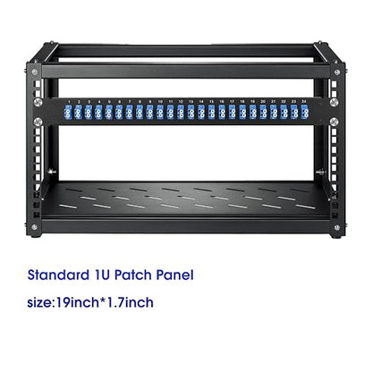 1U Fiber Patch Panel with 48 LC OS2 Single Mode Fiber Optic Couplers Singlemode - Image 4