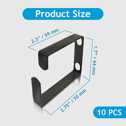 10 Pack Metallic 1U D Ring Cable Manager Ring Network Rack Cable Management - Image 5