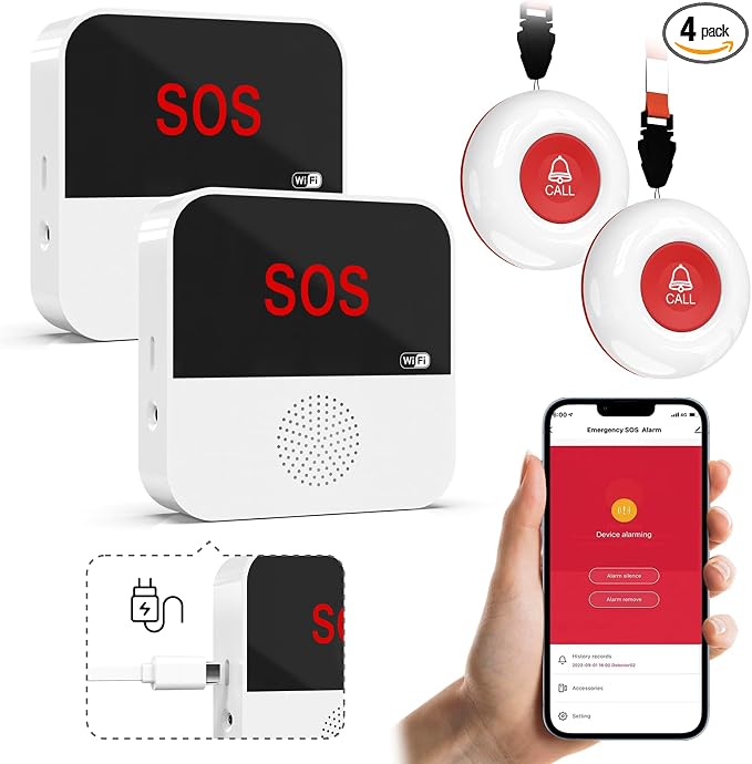 WiFi Rechargeable Smart Caregiver Pager System by SANJIEGuardSecurity