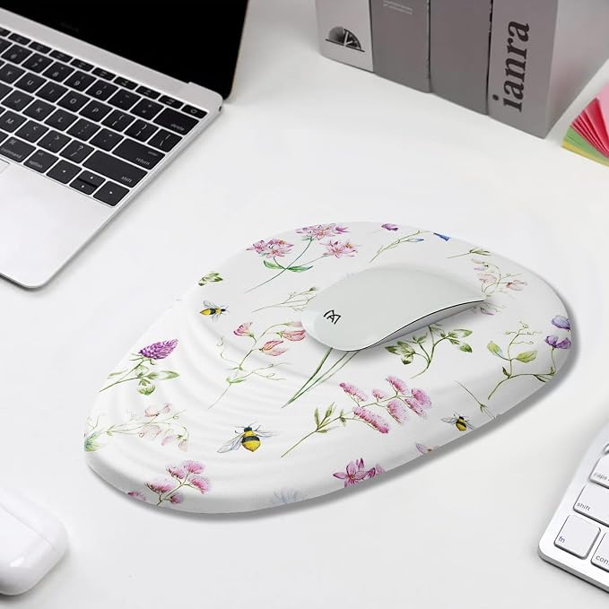 Floral Ergonomic Mouse Pad Wrist Support, Pretty Flowers Mouse Pad - Image 5