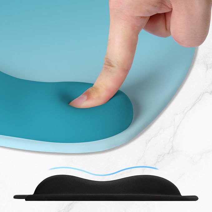 ITNRSIIET Ergonomic Mouse Pad, Cushioned Gel Wrist Rest, Non-Slip Base - Image 4