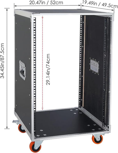 AV Gear Rack 16U Home Audio & Video Stage Stereo Equipment Storage Cabinet - Image 2