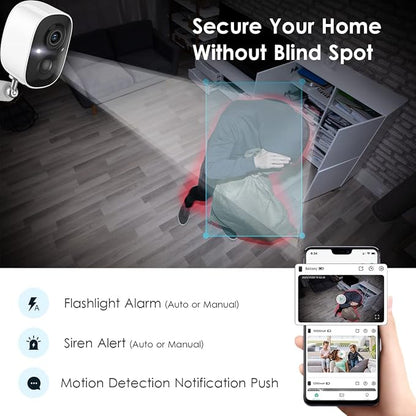 GMK Solar Security Camera Wireless Outdoor, - Image 4