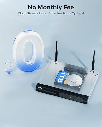 Hiseeu Home Security Camera System, No Subscription, 4K NVR - Image 3