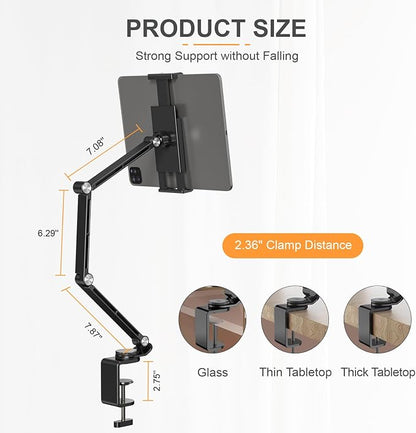 Tablet Stand Holder, Adjustable Foldable Tablet Arm iPad Desk Mount - Image 5