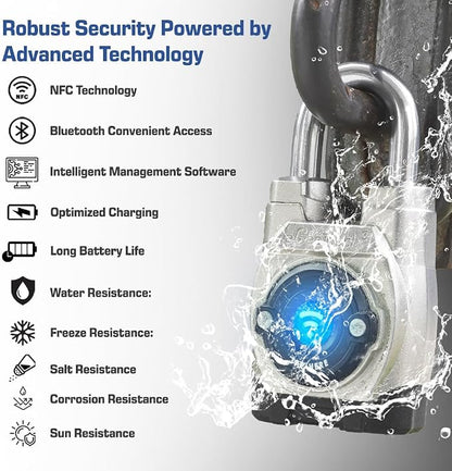5th GEN Outdoor Smart Padlock – Keyless Bluetooth & NFC Lock, Weatherproof - Image 6