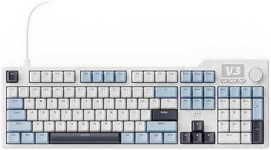 AJAZZ AK35I V3 104-Key Full Size Wired Gasket Mount Gaming Keyboard by DAIDAI