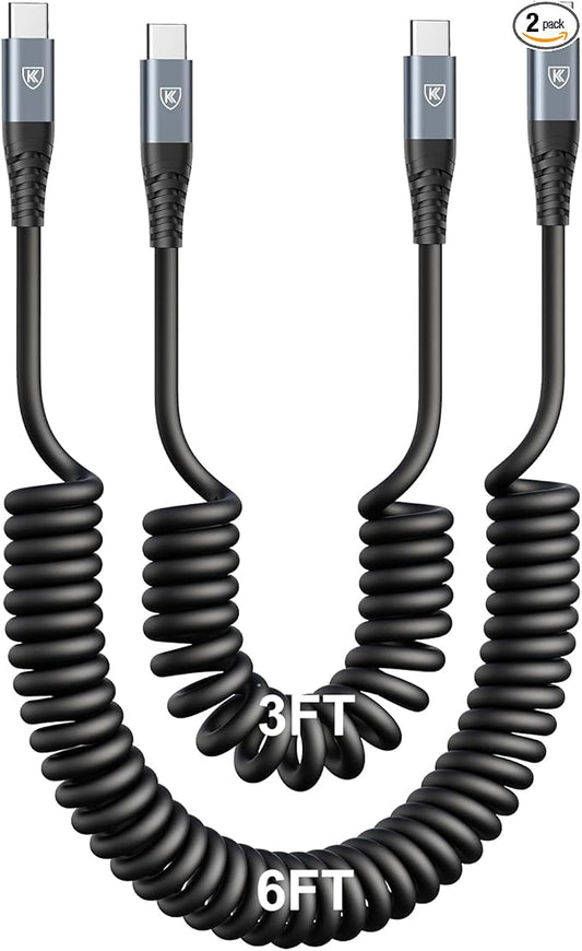 KIYODA 3FT & 6FT USB C to USB C Cable 2Pack by KIYODA