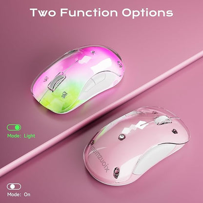 memzuoix 2.4G LED Wireless Mouse, Rechargeable Ergonomic Mouse - Image 2