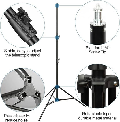 Aluminum Alloy Photography Tripod Stand, 9.19 Feet/2.8m Studio Lighting Tripod - Image 2