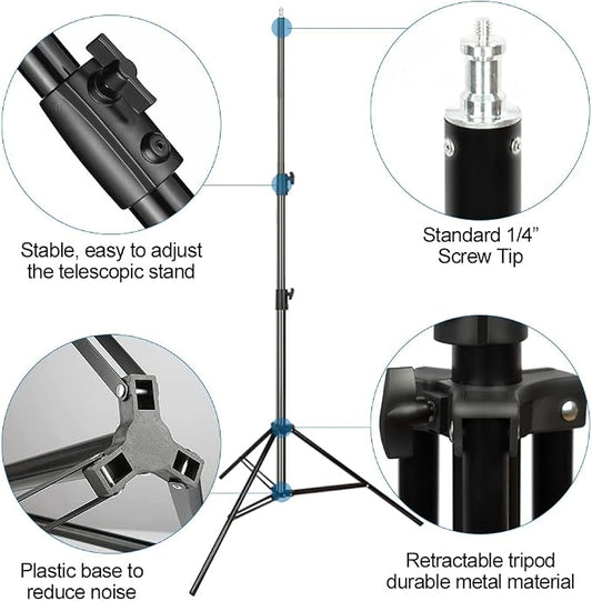 Heavy Duty Aluminum Alloy Photography Video Tripod Light Stands, Tripod Stands - Image 2