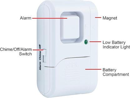 UltraPro Personal Security Window and Door Alarm, 4 Pack, DIY Protection - Image 3