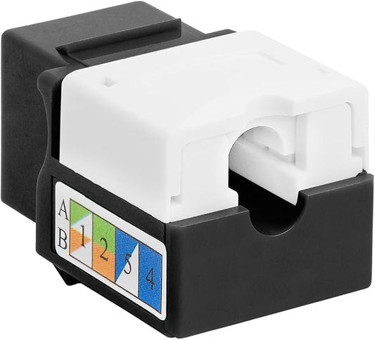 Cmple - Cat6 Keystone Jack Insert Punch Down RJ45 Connectors RJ45 90 Degree - Image 2