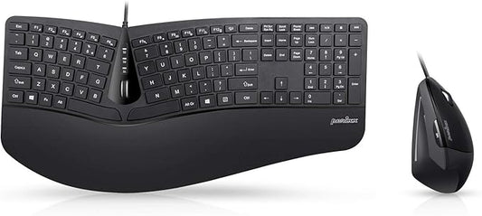 Perixx Periduo-505, Wired USB Ergonomic Split Keyboard and Vertical Mouse Combo by PerixxComputerGmbH